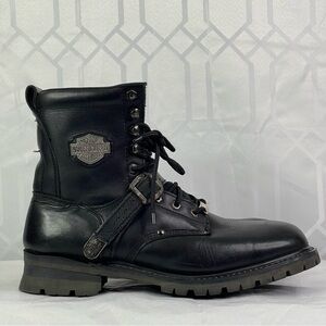 Harley-Davidson Vintage Leather Aero Ride Biker Moto Boots Size 12